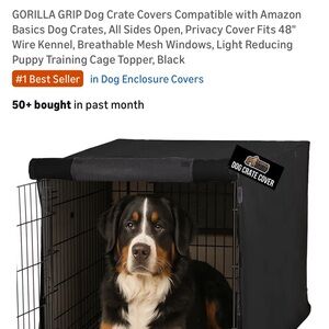 Gorilla Grip Black Dog Crate Cover